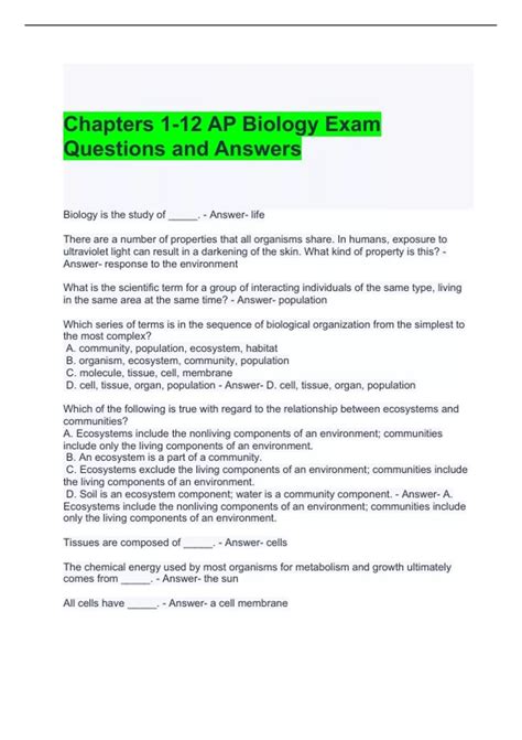 1994 ap biology exam answers Epub