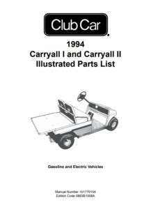 1994 carryall i and carryall ii illustrated parts list mobilicab Epub