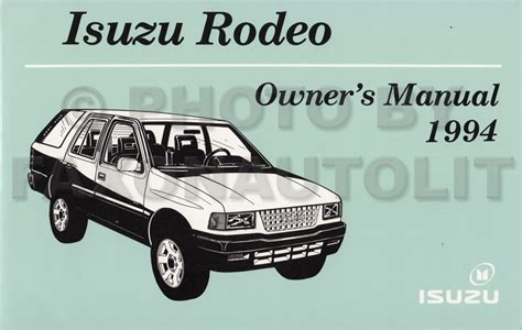 1994 isuzu rodeo owners manual PDF