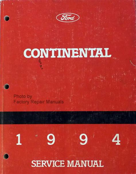 1994 lincoln continental service manual download Ebook Doc