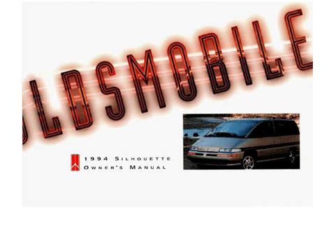 1994 oldsmobile silhouette owners manual PDF