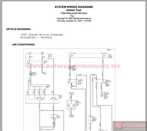 1994 pajero wiring diagram Doc
