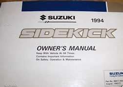 1994 suzuki sidekick owners manual Epub