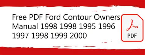 1995 Ford Contour Repair Manual Free Download Ebook Reader
