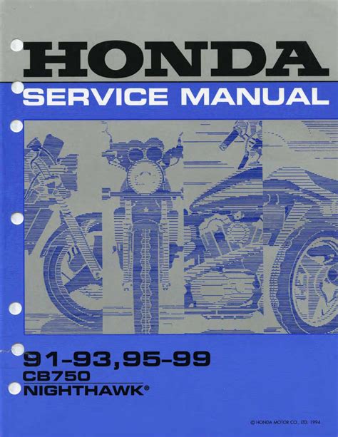 1995 Honda Nighthawk 750 Owners Manual PDF Doc