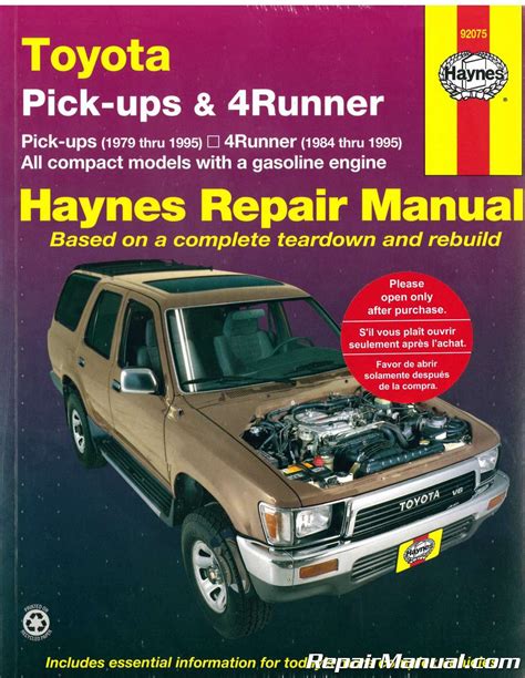 1995 Toyota 4runner Owners Manual Ebook Kindle Editon