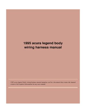 1995 acura legend body wiring harness manual Kindle Editon