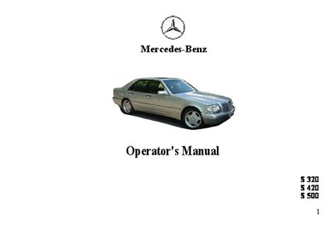 1995 mercedes s420 manual Epub