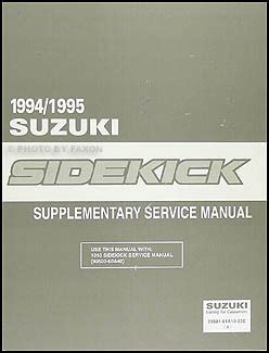 1995 suzuki sidekick repair manual PDF