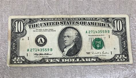 1995 ten dollar bill