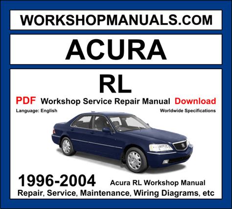 1996 2004 service manual acura rl Kindle Editon