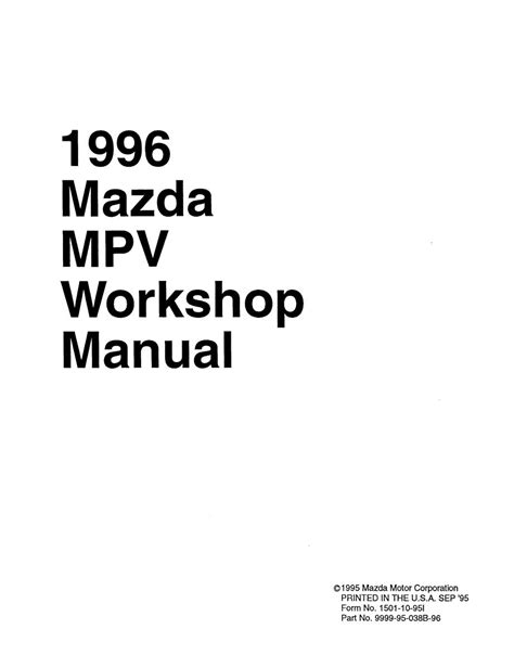 1996 Mazda MPV Workshop Repair and Troubleshooting Manual Ebook Epub