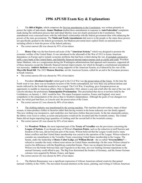 1996 apush test answers Epub