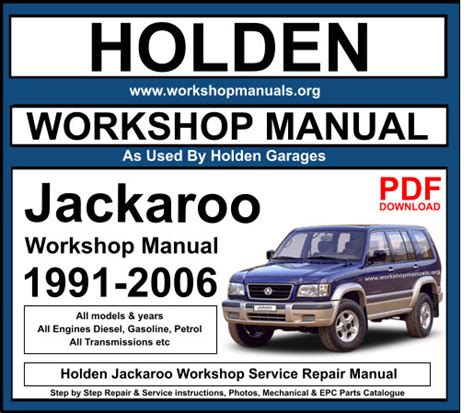 1996 holden jackaroo workshop manual pdf Doc