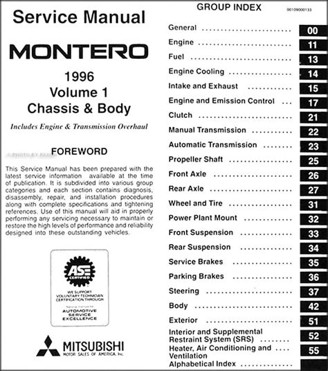 1996 mitsubishi montero repair manual Kindle Editon