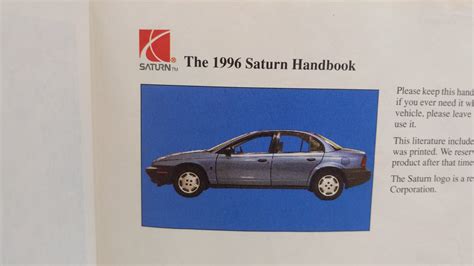 1996 saturn sl2 owners manual pdf Kindle Editon