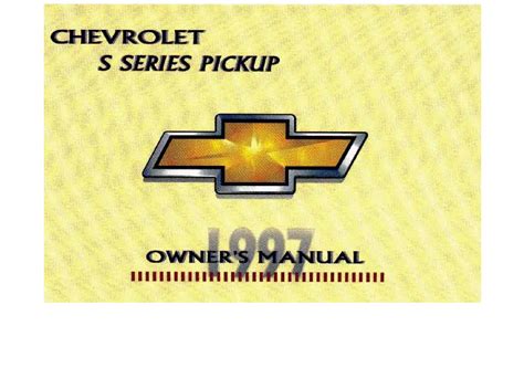 1997 chevy s10 owners manual PDF
