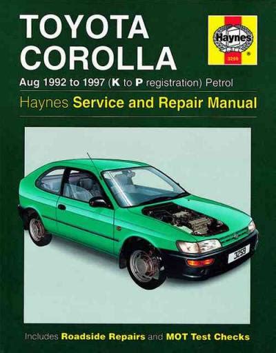 1997 toyota corolla repair manual Epub