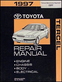 1997 toyota tercel owners manual PDF