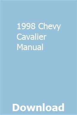 1998 Chevy Cavalier Manual Ebook Doc