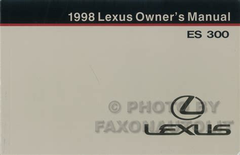 1998 Lexus Es300 Owners Manual Ebook Kindle Editon