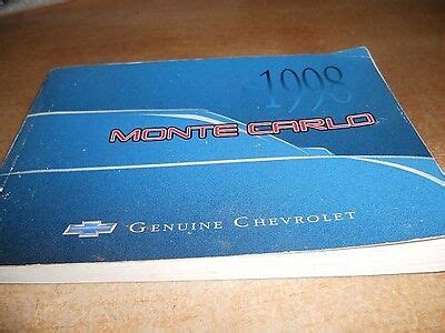 1998 Monte Carlo Owners Manual Doc