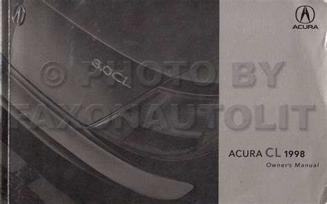 1998 acura cl owners manual pdf Doc