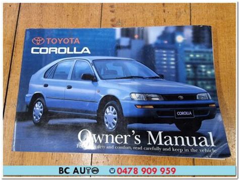 1998 corolla owners manual Reader