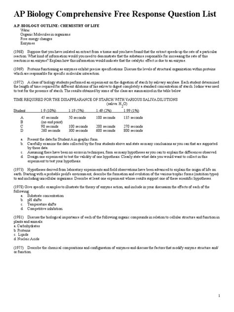 1999 Ap Biology Multiple Choice Answers PDF