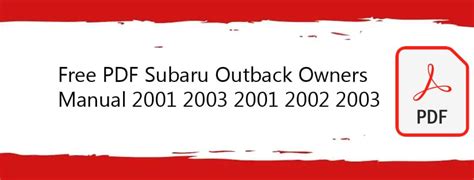 1999 Subaru Outback  Owners Manual Ebook Reader