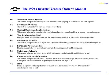 1999 chevy venture repair manual Reader