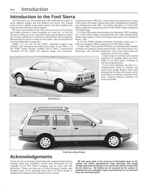 1999 ford sierra service manual PDF