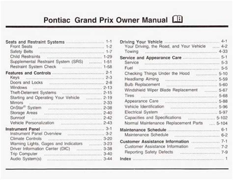 1999 grand prix owners manual Kindle Editon