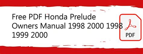 1999 honda prelude owners manual Doc