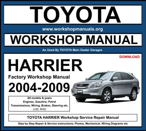 1999 toyota harrier manual Epub