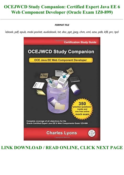 1Z0 899 EXAM JAVA EE 6 WEB COMPONENT DEVELOPER CERTIFIED Ebook Reader