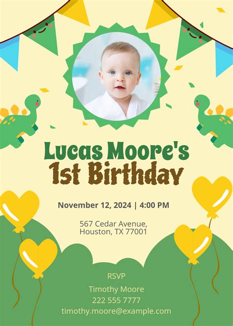 1st Birthday Party Templates
