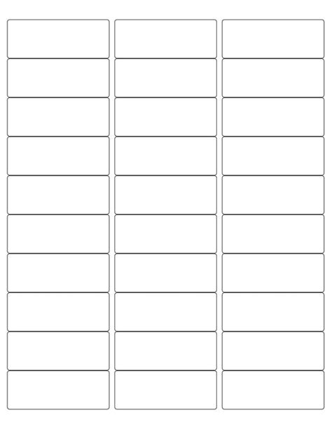 2 5 8 X 1 Label Template