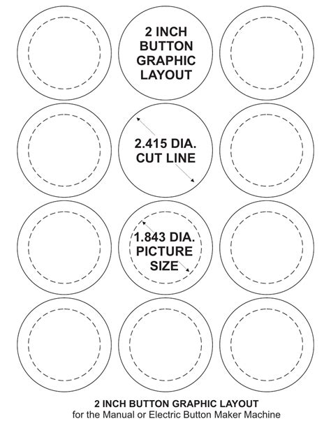2 Inch Button Template