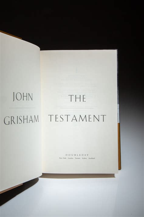 2 John Grisham First Edition the Chamber ~ the Testament Doc