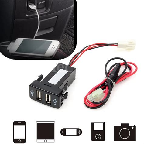 2 Port Charger Vehicle Adapter Players Reader