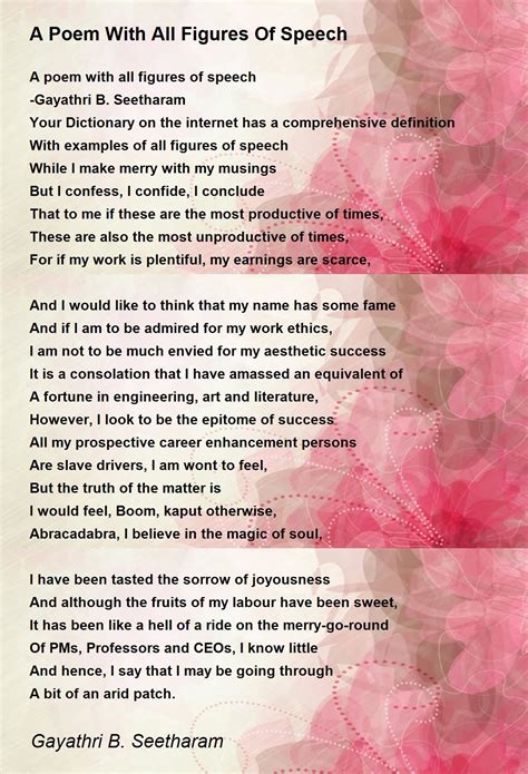 2 stanza poem using figure of speech