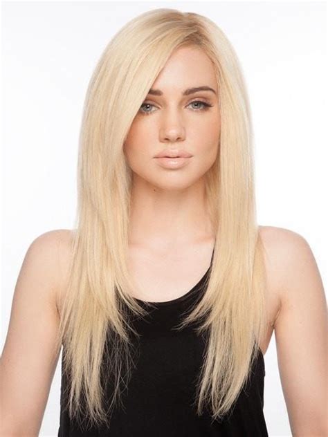 20" Straight Lace Front Blonde Remy Human Hair Long Wigs