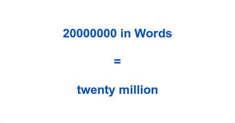 20,000,000 Words on the Astonishing Impact of 20000000