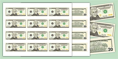 20 Bill Printable
