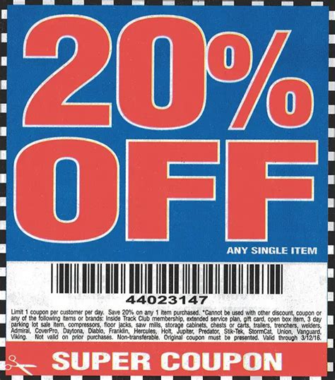 20 off harbor freight tools Doc