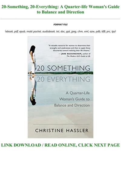 20-Something 20-Everything A Quarter-life Woman s Guide to Balance and Direction Kindle Editon