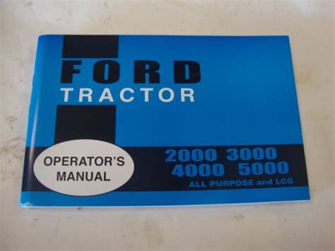 2000 3000 4000 5000 ford tractor owners manual PDF