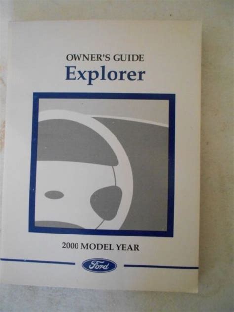 2000 Ford Explorer Sport Owners Manual Ebook Epub
