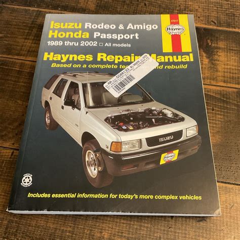 2000 Isuzu Rodeo Haynes Repair Manual Free  Ebook Epub